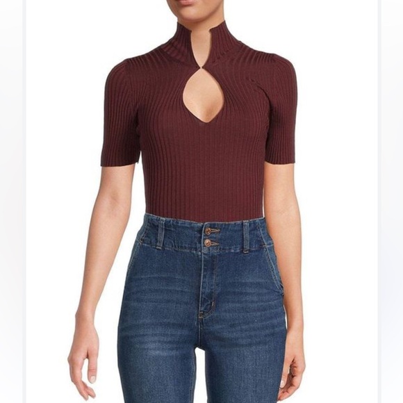 Wolford Ribbed Cutout Merino Wool Bodysuit NEW - Picture 2 of 6